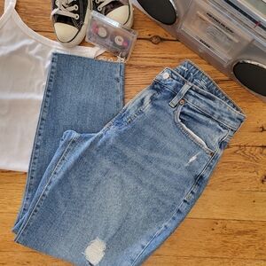 Old Navy Women's High-Rise Curvy O.G. STRAIGHT Blue Jean